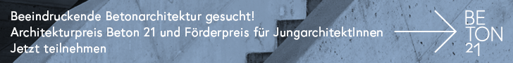 Architekturpreis Beton 21 Banner: Jetzt mitmachen