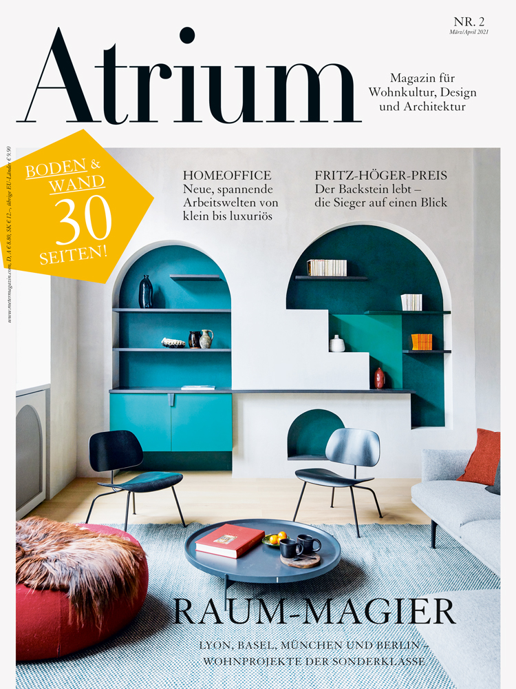 Titelbild der Ausgabe 2/21 von Atrium mit dem Titel Raum-Magier