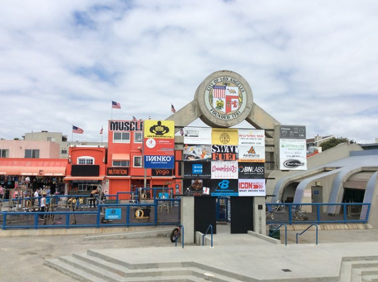 Muscle Beach in Southern California.