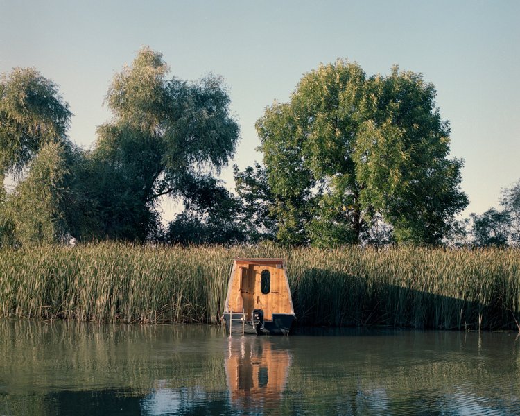 Hausboot von hinten